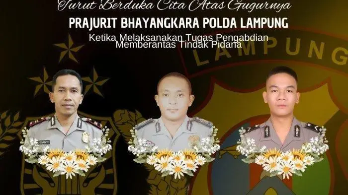 3 Polisi yang Tewas di Lampung Akibat Luka Tembak yang Fatal 3 Polisi yang Tewas di Lampung Akibat Luka Tembak yang Fatal