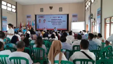 TKD Prabowo-Gibran saat melakukan konsolidasi di Kota Salatiga, Selasa (19/12/2023). (Foto: Inilahjateng.com/Nafiul Haris)