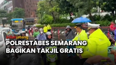 Polrestabes Semarang Bagikan Takjil Gratis untuk Warga