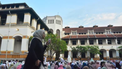 FOTO: Suasana Shalat Idulfitri 1446 Hijriah di Lawang Sewu Semarang